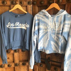 Two sweatshirts, Forever21 and H&M size L